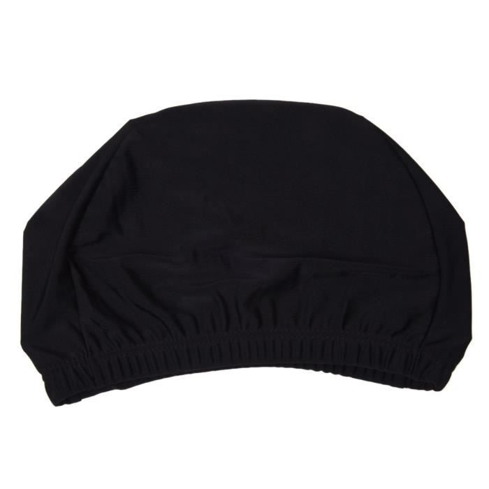 Femme Homme Polyester elastique piscine Baignade Chapeau Noir