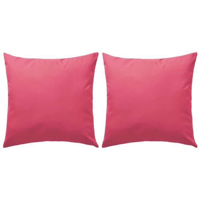 Coussin d'extérieur 2 pcs 60 x 60 cm Rose - Maison et jardin - Décorations - Coussins décoratifs - Rose - Rose