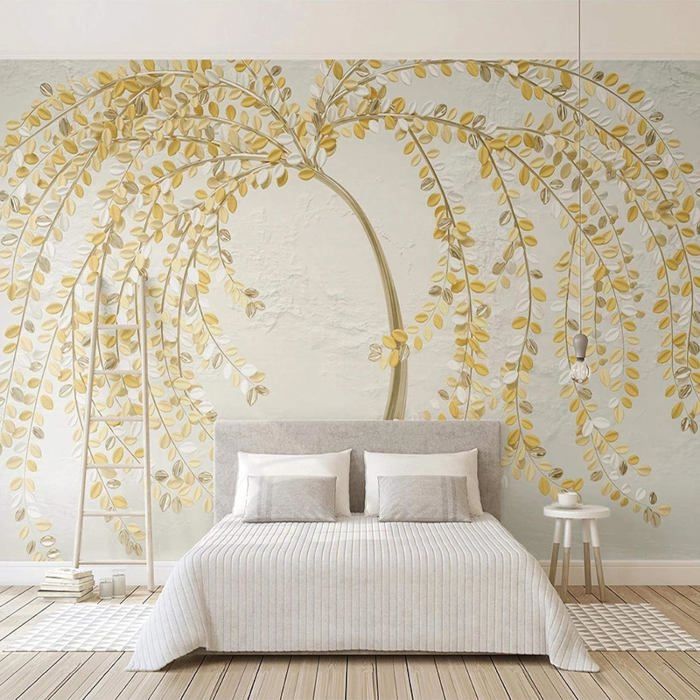 Papier Peint 3D Autocollant Pétale Arbre M2212 - Autocollant Mural Amovible