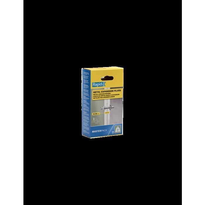Chevilles à expansion métallique Rapid Ø8x46mm Charge jusqu'à 25kg Lot de 50 Acier zingué