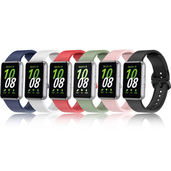 6 Pièces Bracelets de Montre Compatible avec Samsung Galaxy Fit 3 pour Femme Homme Bracelet de Sport de Remplacement Souple