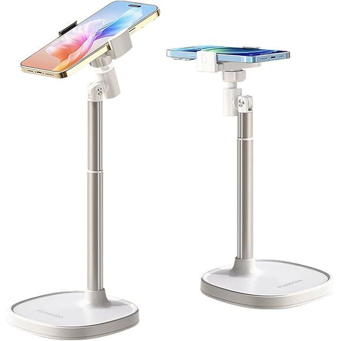 Porte Téléphone Réglable à 360°Phone Holder Idéal pour la Diffusion en DirectSupport Téléphone Bureau pour iPhone/Android etc