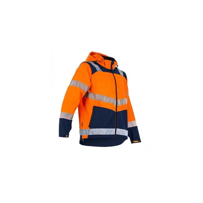Veste haute-visibilité Cible - Softshell 3 couches - Orange/Marine - T7 3XL - LMA - 2266 T7 Veste haute-visibilité Cible - Softshell 3 couches - Orange/Marine - T7 3XL - LMA - 2266 T7