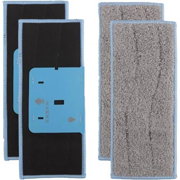 Lot de 4lingettes de rechange pour robot nettoyeur de sol chiffons de rechange lavables et réutilisablesadaptés au modèle Jet M6