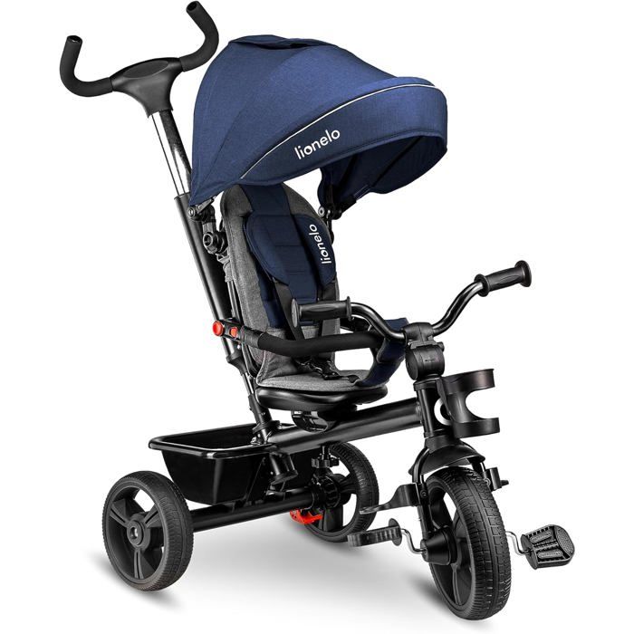 Tricycle évolutif 4 En 1 HUOLE – Siège Réversible, Pare-soleil, Canne Parentale, Roues Silencieuses, De 10 Mois à 3 Ans