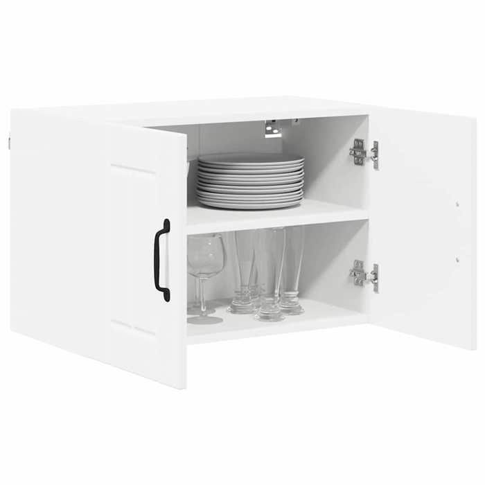 Black Week Vitrine de cuisine avec étagère 2 pcs - desgin moderne - pour maison - Blanc 60 x 31 x 40 cm AA1854