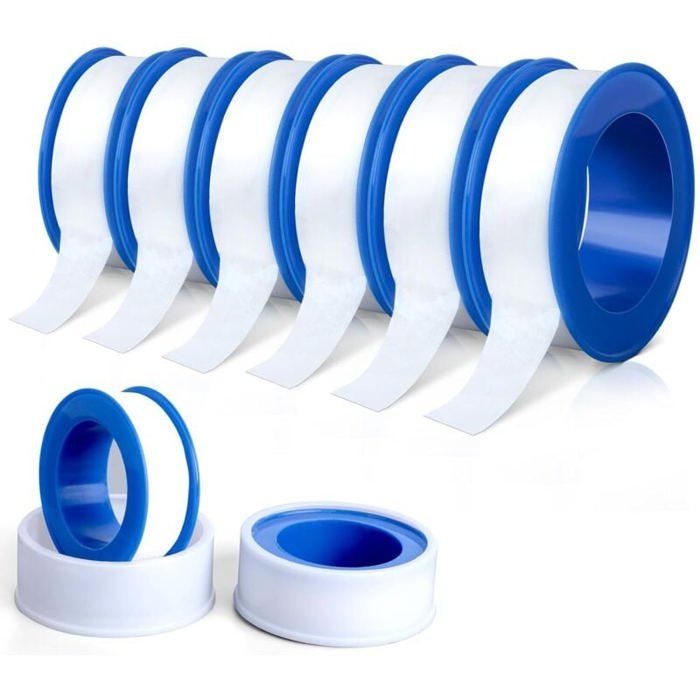 10 Rouleaux De Bande PTFE Blanche 12mm X 12m - Bande D'étanchéité Pour Plomberie