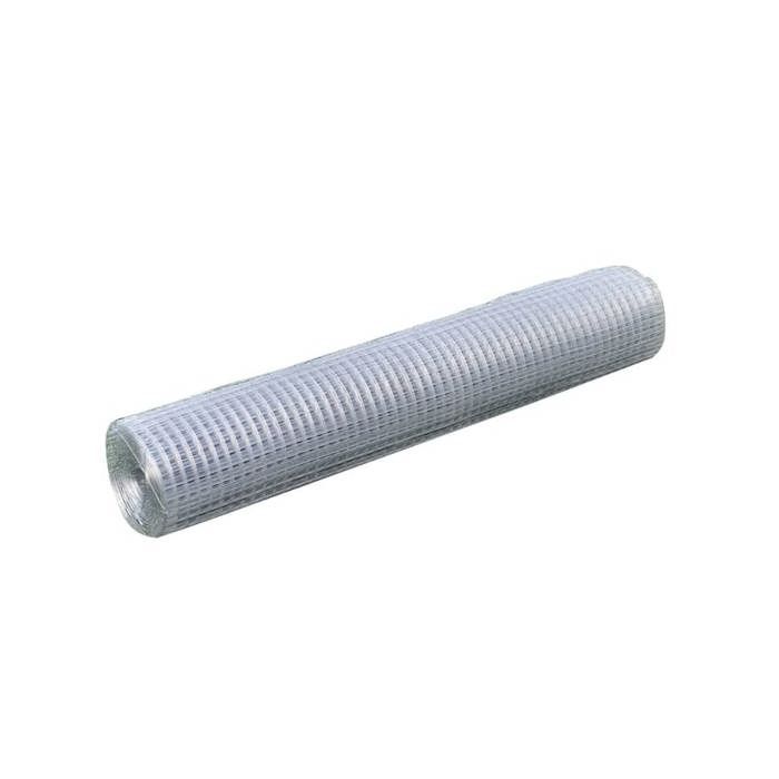 Grillage pour volière - GKO - Acier galvanisé - 25x1 m - Argenté - Maille 12x12 mm - Diamètre du fil 056 mm