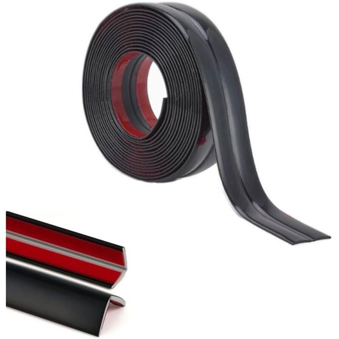 Protection dangle autocollante en PVC noir 6 m (0 2 x 1 cm) pour plinthes bordures murales bandes décoratives pour plans de