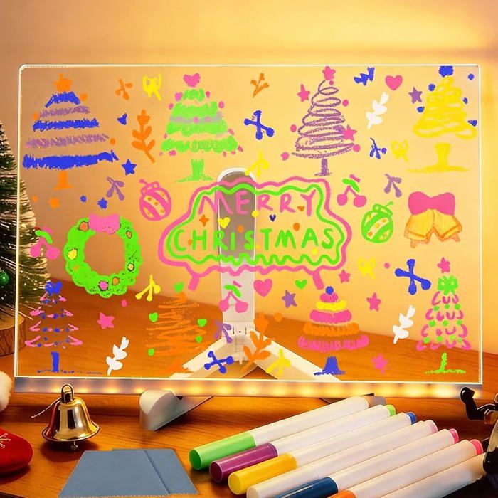 ACMHNC Tableau lumineux Message LED, Tablette lumineuse Dessin Enfant