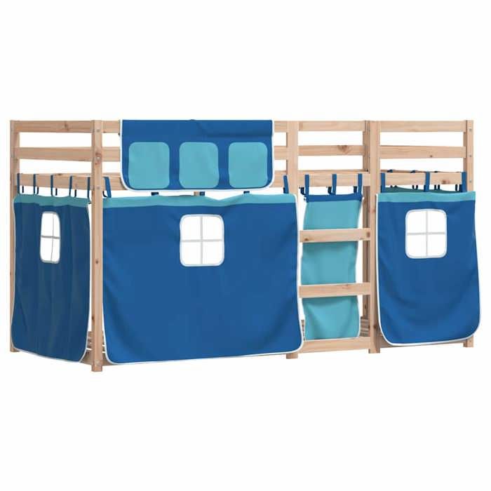 NEW®Meuble de chambre - BESTMEUBLE - Lit superposé - Structure de lit classique - sans matelas - 90x200cm - Bois de pin massif FR734