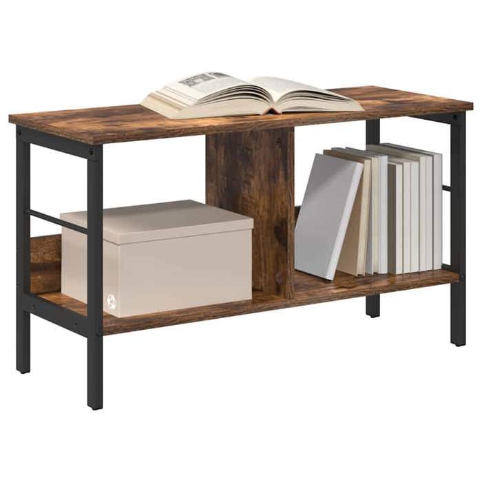 Organisateur/Etagère à Livres(1 PCS) - ZENCORE - Bibliothèque de Rangement - Chêne fumé 82x32x47cm - Bois dingénierie LH60690