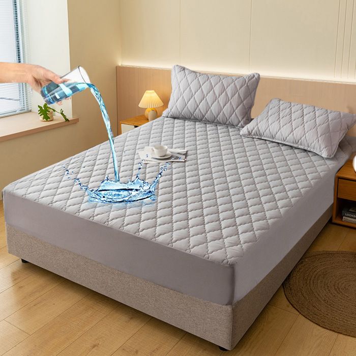 Protège-matelas drap imperméable (gris clair - 140x200cm)