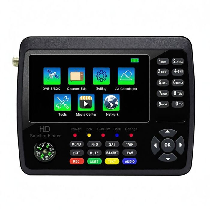 iBRAVEBOX V10 Finder Max HD Détecteur de signal TV satellite DVB-S/S2/S2X appareil de mesure de signal numérique portable H.265