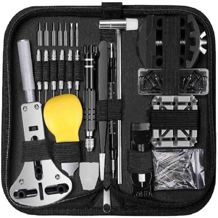 153 Pièces Kit Outils Montre Ouvre-boîtier 20-55mm Tournevis Change-bracelet Remplacement Pile Pour Horloger . 153 Pièces Kit Outils Montre Ouvre-boîtier 20-55mm Tournevis Change-bracelet Remplacement Pile Pour Horloger .