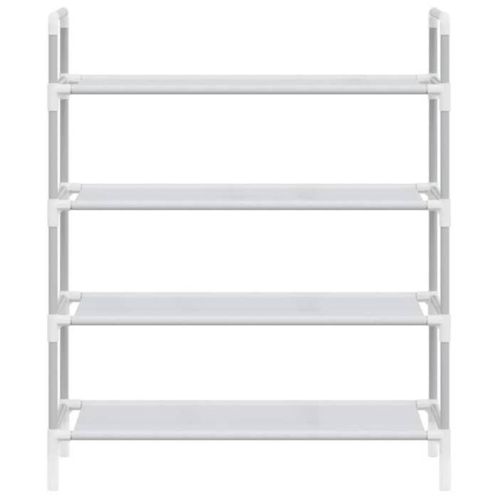 Magnifique Étagère à chaussures 4 étagères Métal et tissu intissé Argenté - design polyvalent - pour maison - Argent 0.95 kg 2026_35