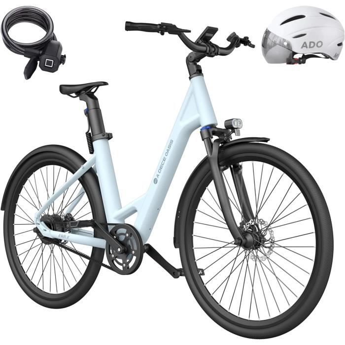 Velo electrique 28 Entrainement par courroie touque sensor Velo de Ville a Double Disque ADO Smart APP et affichage a 360 Homme Cdiscount Sport
