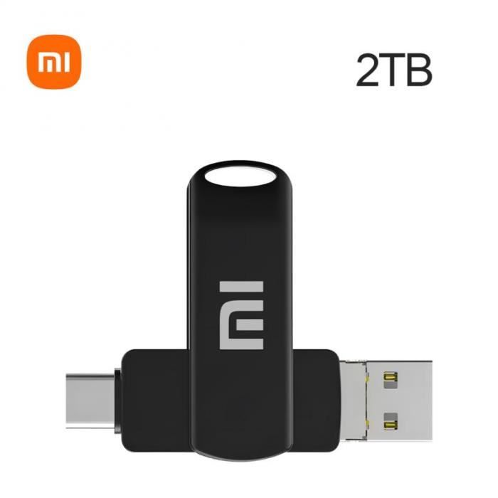 Noir 2 To-Xiaomi-Clé USB 3.0, clé de mémoire haute vitesse, OTG