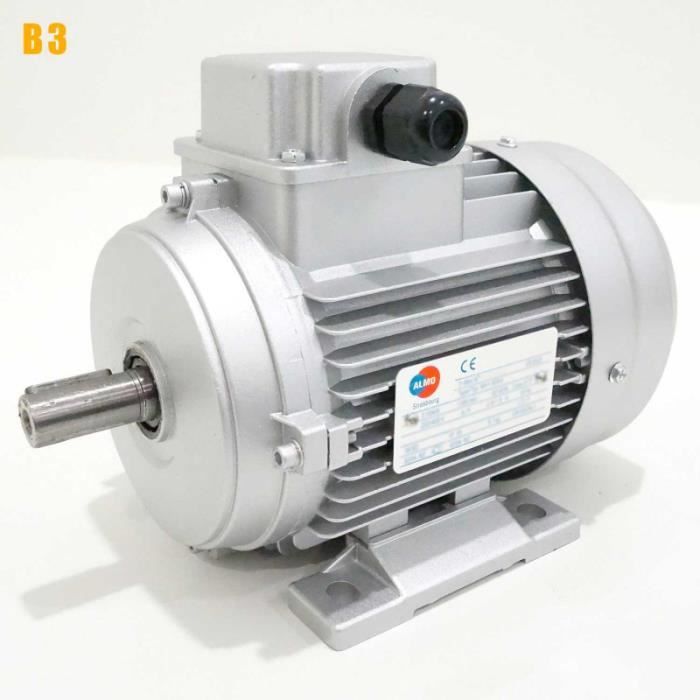 Moteur électrique CEMER Triphasé 0,55kW 3000tr/min - Bride B5, Axe 14mm