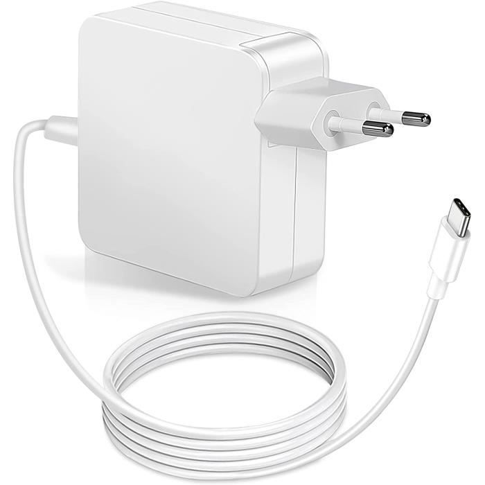 Adaptateur Secteur Chargeur USB C 61W Compatible MacBook Pro 15,13  Pouces,Macbook Air 13 Pouces 2020-2019-2018,Mac 12 Pouces A152