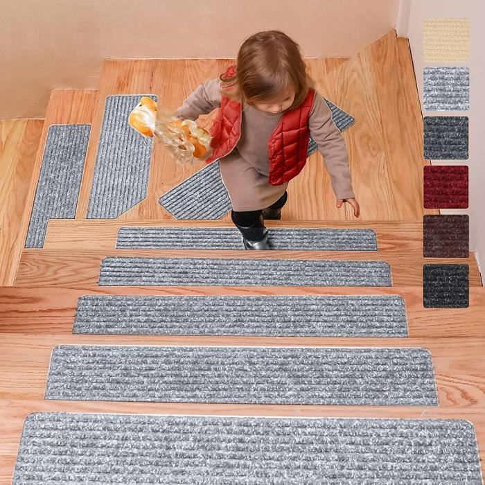 Bandes Antidérapantes Transparentes Pour Escaliers - Sécurité Enfants, Seniors, Animaux - 15 Marches Adhésives