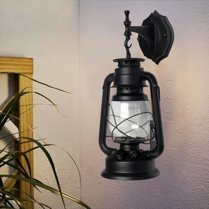 Lampe Lanterne Rustique Vintage Antique Applique Murale Luminaire Porche Jardin Lumière