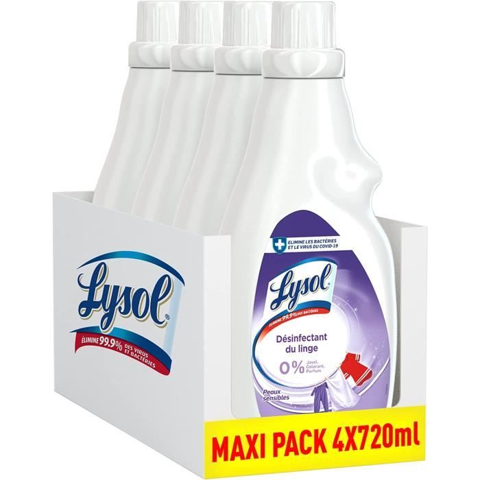 Lysol Désinfectant Du Linge, Peaux Sensibles - Lot De 4 X 720Ml