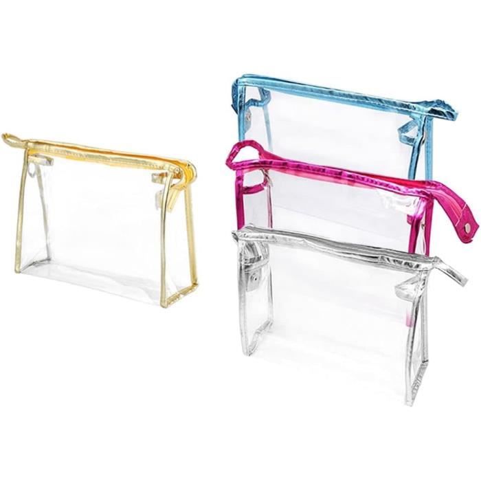 Lot De 8 Pochettes Voyage Transparentes 20x20 Cm - Certifiées TSA, étanches, Pour Liquides Aéroport