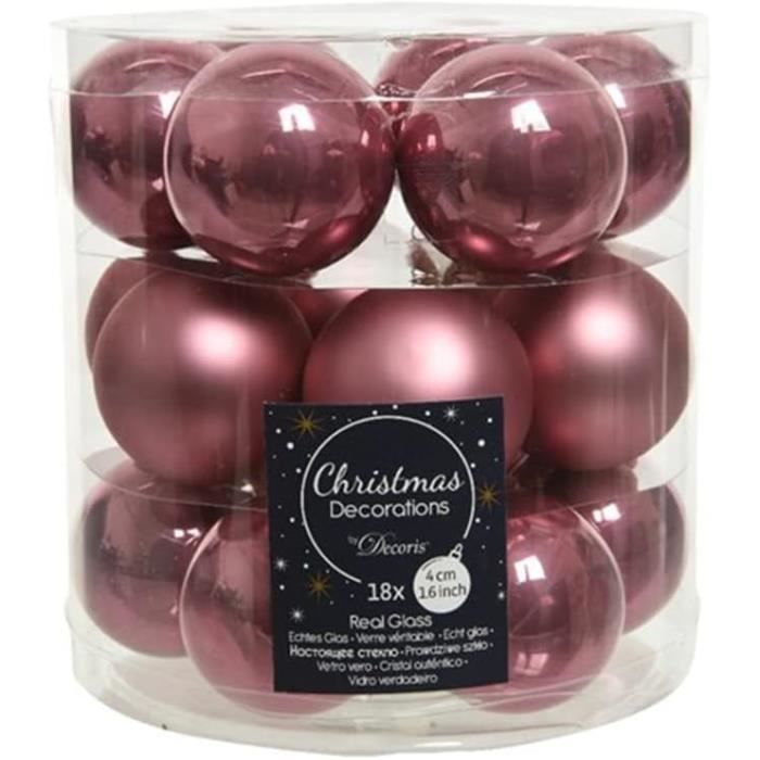 Lot De 36 Boules De Noël Décoratives - 4cm Gris/strass - Décoration Sapin Fêtes - Neuf