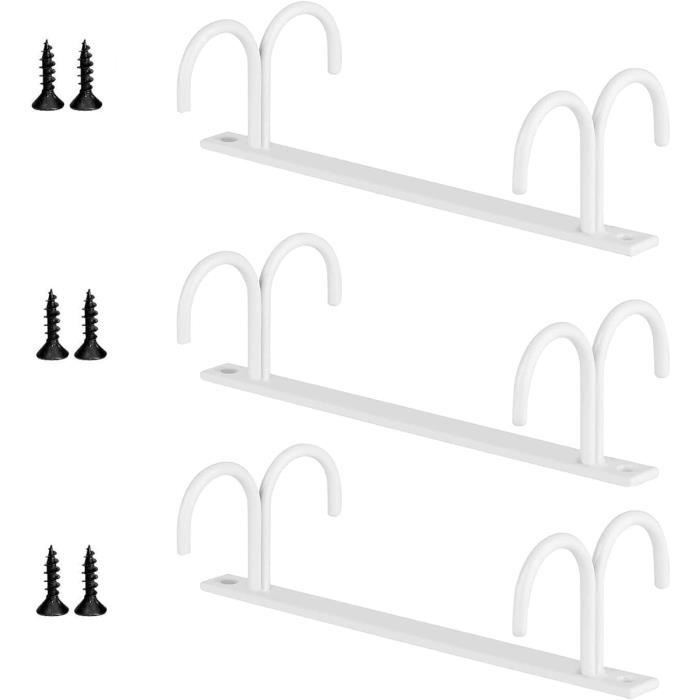 Lot De 2 Porte-gobelets Sous Armoire - Fixation Sans Perçage Avec Adhésif, Blanc, Charge 2 Kg, Idéal Cuisine - 13