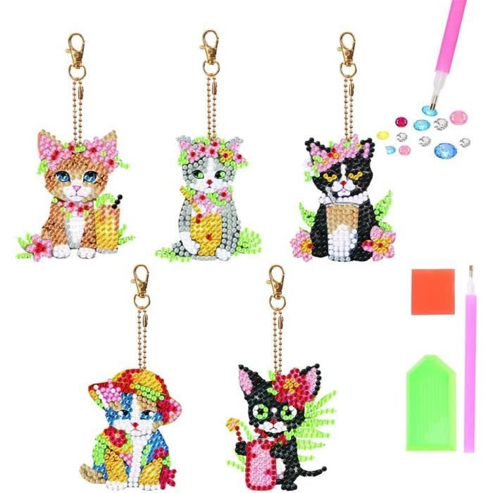 Kit 4 Tableaux Diamant 5D à Peindre Soi-même – Loisir Créatif Pour Enfants Et Adultes – Déco Murale
