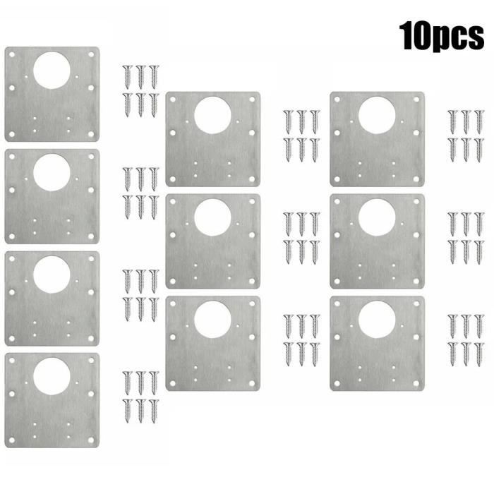 Plaque De Réparation De Charnière, 10 Pièces Plaque De Réparation De Charnière De Porte D
