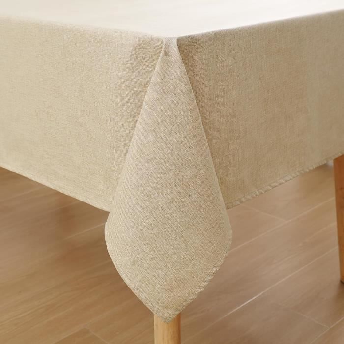 Homaxy Nappe De Table Aspect Lin Nappe Rectangulaire 130 X 160 Cm Nappe ...