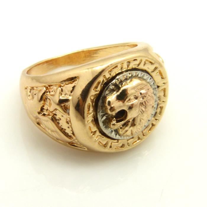 Tete De Lion Hommes Bague Acier Inoxydable Hip Hop Bijoux Pour