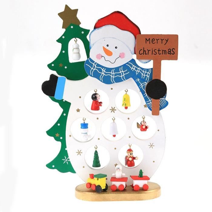 Bois Père Noël bricolage bonhomme de neige ornements