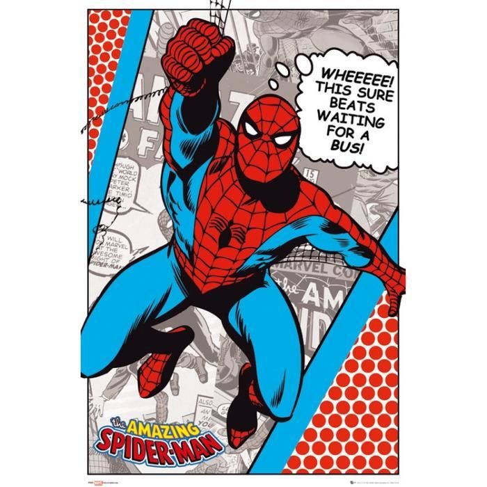 Poster Marvel Spider-Man 61x91,5 Cm - Officiel, Haute Définition - Décoration Murale Pop Culture Pour Chambre, Salon