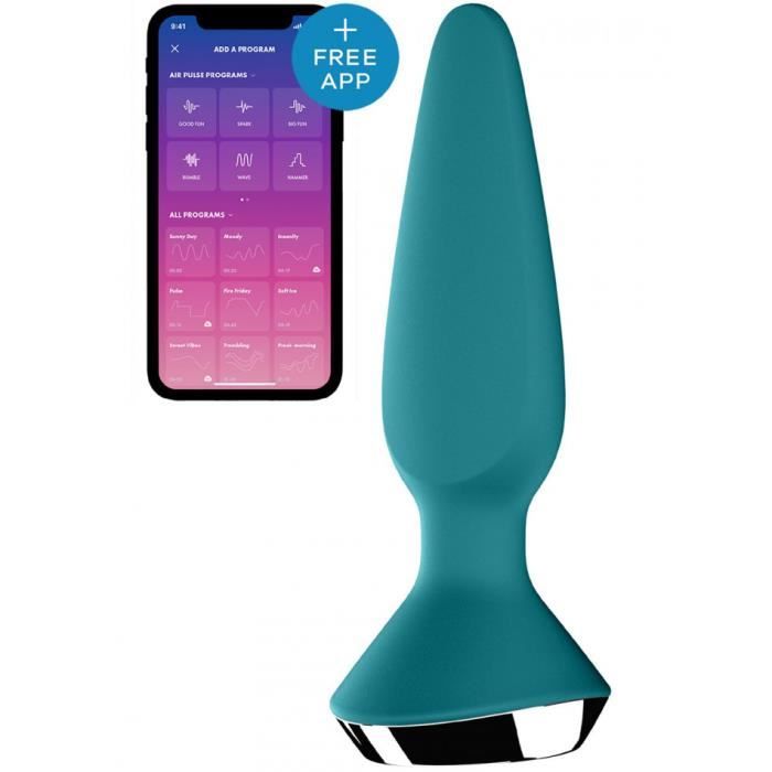 plug anal connecté Plug Anal - Satisfyer - Ilicious 1 - Vert - Silicone - USB Connecté -  Étanche IPX7
