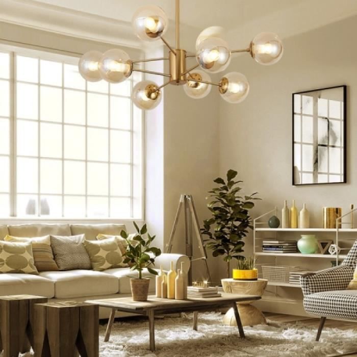 Modele De Salon Salle A Manger Moderne Plafonnier Moderne En Cuivre Pur Simple Salle A Manger Salon Etude Boule De Verre Lustre Modele De Piece Creative Lustres A 8 Achat Vente Moderne En Cuivre Pur Simple Cdiscount