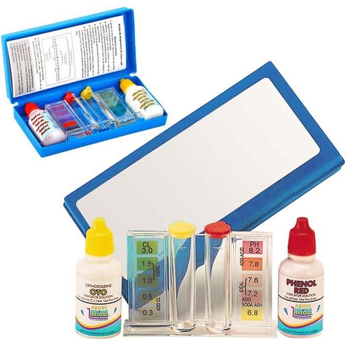coffret kit analyse ph chlore eau piscine cdiscount jardin