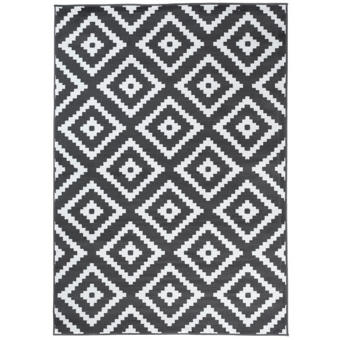 tapiso luxury tapis de salon marocain gris fonce blanc 200 x 300 cm cdiscount maison