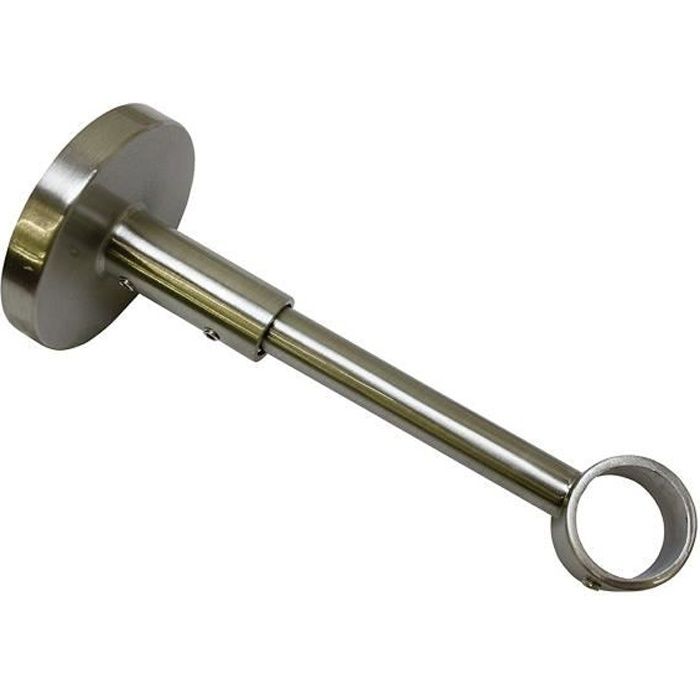 gardinia support de tringle a rideau avec plaque de fixation en metal pour 1 tringle support ferme materiel de fixation inclus cdiscount maison