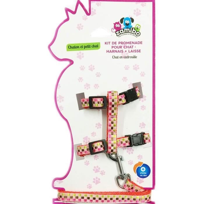 Harnais pour chats ZAMIBO Kit de Promenade pour Chat : Harnais + Laisse 85892