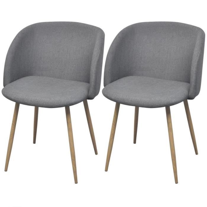 Chaise confortable tissu texture Cantilever coloris gris clair pas cher