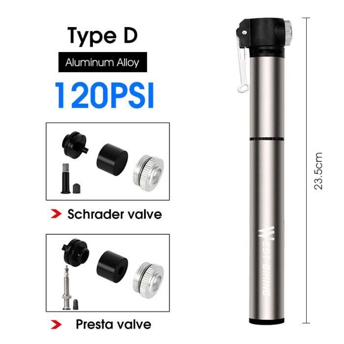 Mini Pompe à Vélo Haute Pression SODIAL - Valve Presta/Schrader Portative