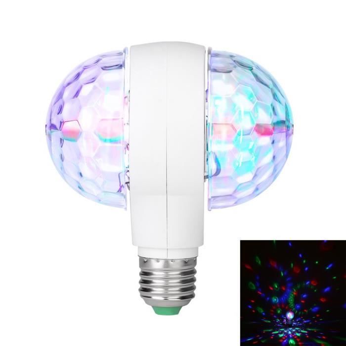 Lampe Disco magique à double tête E27 lumière de scène rotative 3W