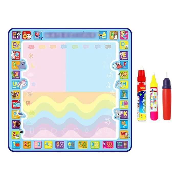 Tapis Magique à Dessin à L'eau - Dimensions 150 X 100 X 1 Cm - Pour Enfants - Marque Navaris - Neuf