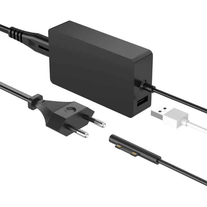 Chargeur D'alientation Surface 65W 15V 4A Pour Icrosoft Pro, Book, Go