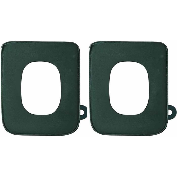 Lot De 2 Housses Pour WC Avec Bord élastique Doré - Protection Anti-poussière Lavable - 4