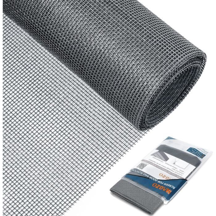 JINYJIA Moustiquaire Fenêtre, 2.5m X 1.2m Rouleau Moustiquaire, Toile