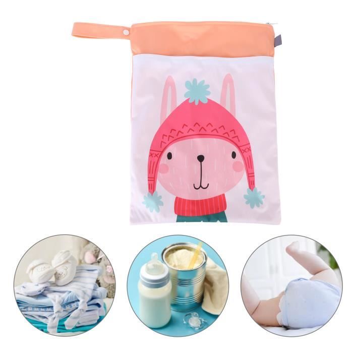HOMYBABY Lot De 2 Sacs Couches Lavables Imperméables 33x28cm - Multi-usages Bébé & Voyage